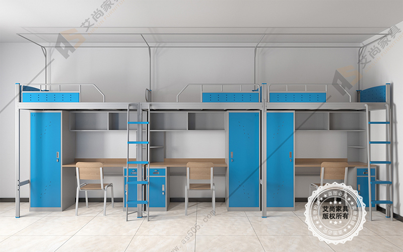 侧梯-钢制学生公寓床