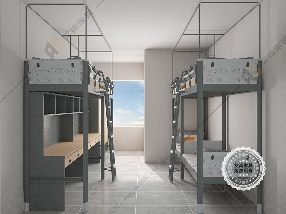 学生连体公寓床